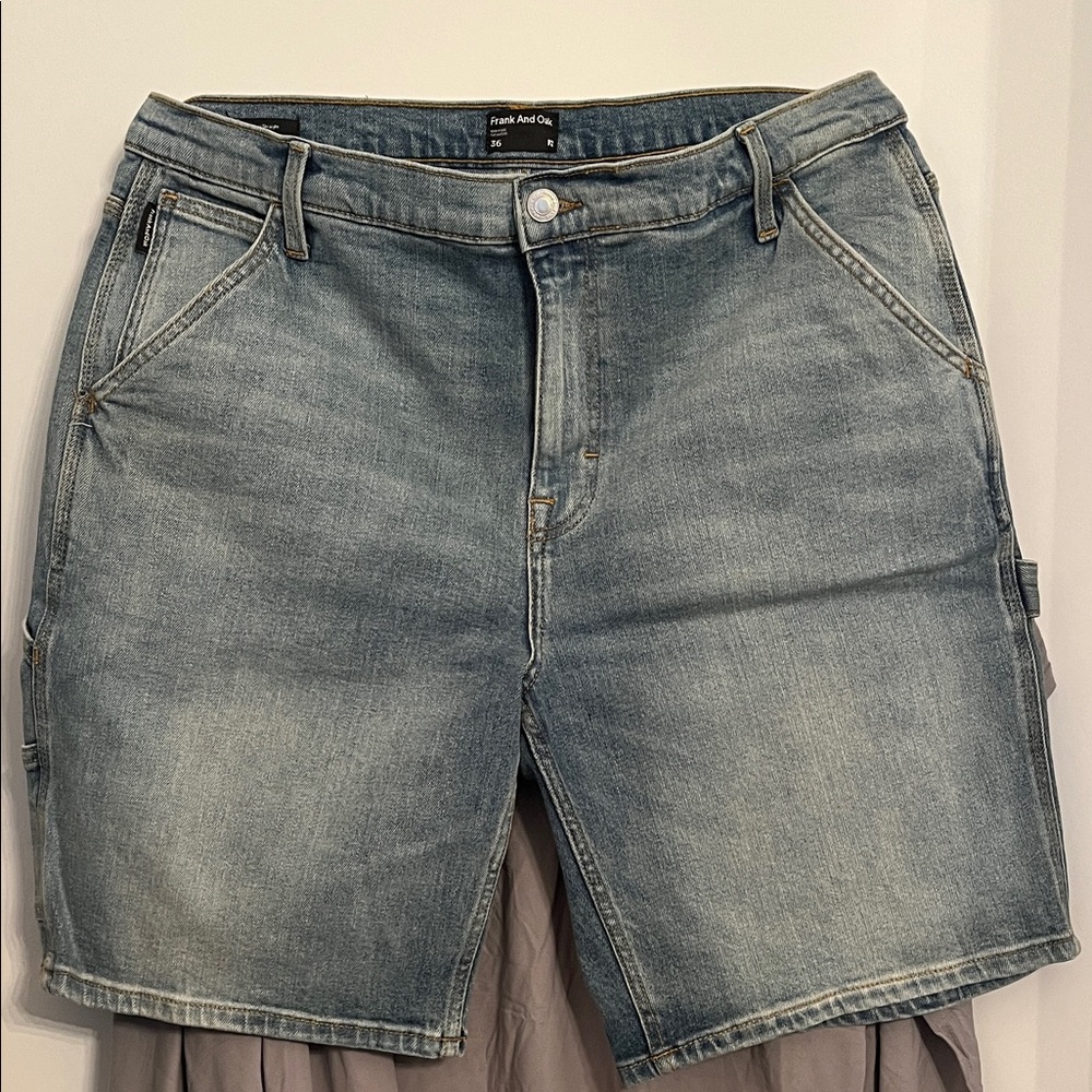 Frank & Oak Blue Jean Shorts